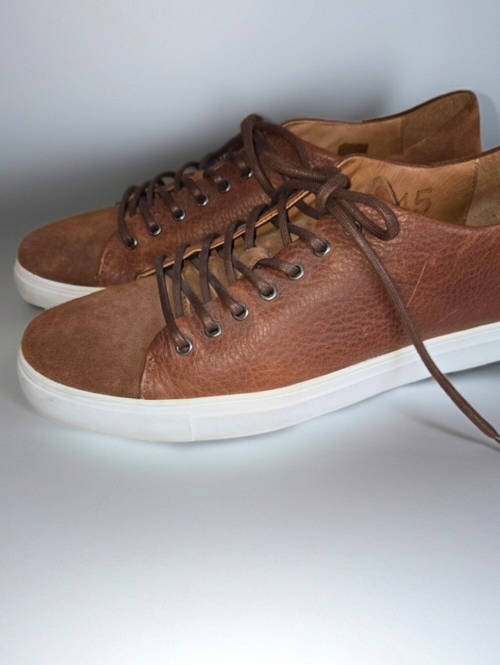 Blackstone PM46 Suede Leather Low Top Sneakers Brown New Insoles Men’s Size 11.5
